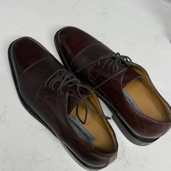 Johnston & Murphy 15 0670 Corbett Cap  Toe Derby Dress Leather Shoes  like NEW - Picture 11 of 16